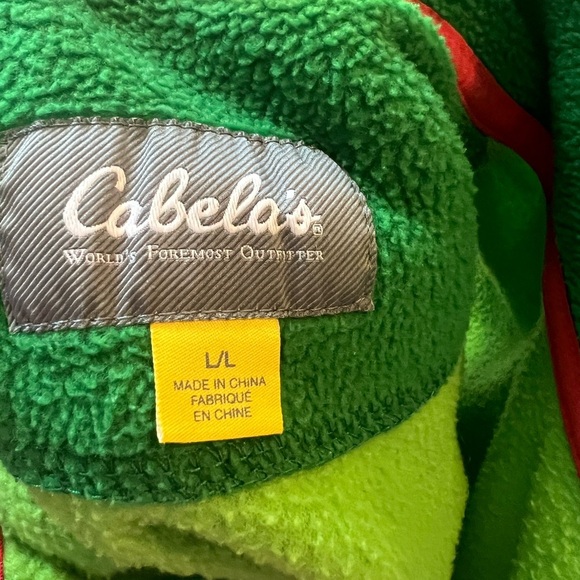 Cabela's Green Fleece Vest with Stand-Up Collar - Picture 4 of 4
